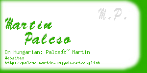 martin palcso business card